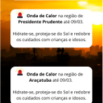 Região oeste do estado de SP recebe alerta severo para onda de calor regiao-oeste-do-estado-de-sp-recebe-alerta-severo-para-onda-de-calor